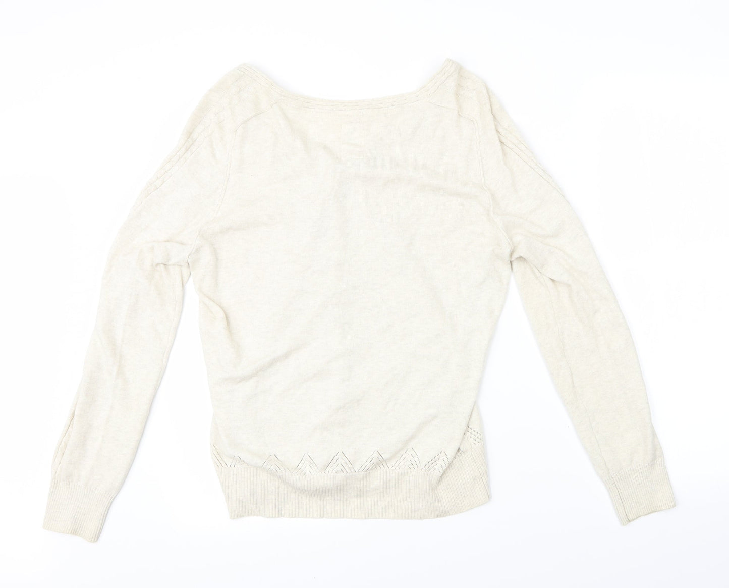 Womens UK Size 16 Preworn Beige Cardigan Jumper