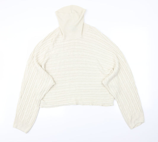 Womens UK Size L New Look Beige Pullover Jumper