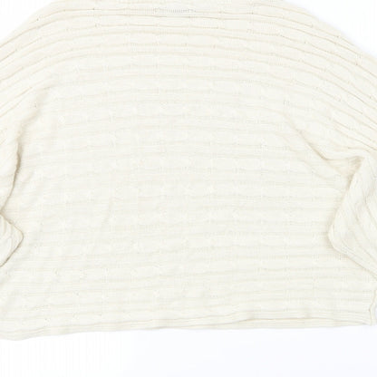 Womens UK Size L New Look Beige Pullover Jumper