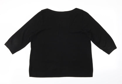 Womens UK Size 2 BHS Black Pullover Jumper