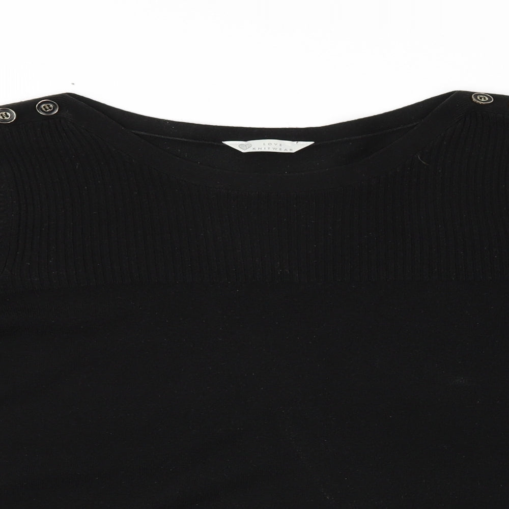 Womens UK Size 2 BHS Black Pullover Jumper