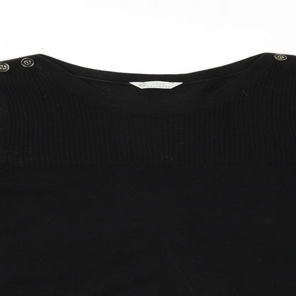 Womens UK Size 2 BHS Black Pullover Jumper