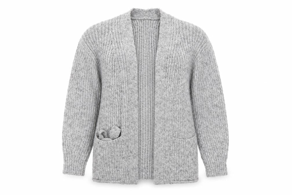 Womens UK Size 4 Primark Grey Cardigan Jumper