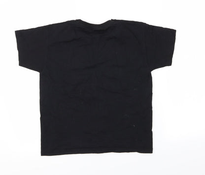 Preworn Girls Black   Basic T-Shirt Size 7-8 Years  - Pop UK