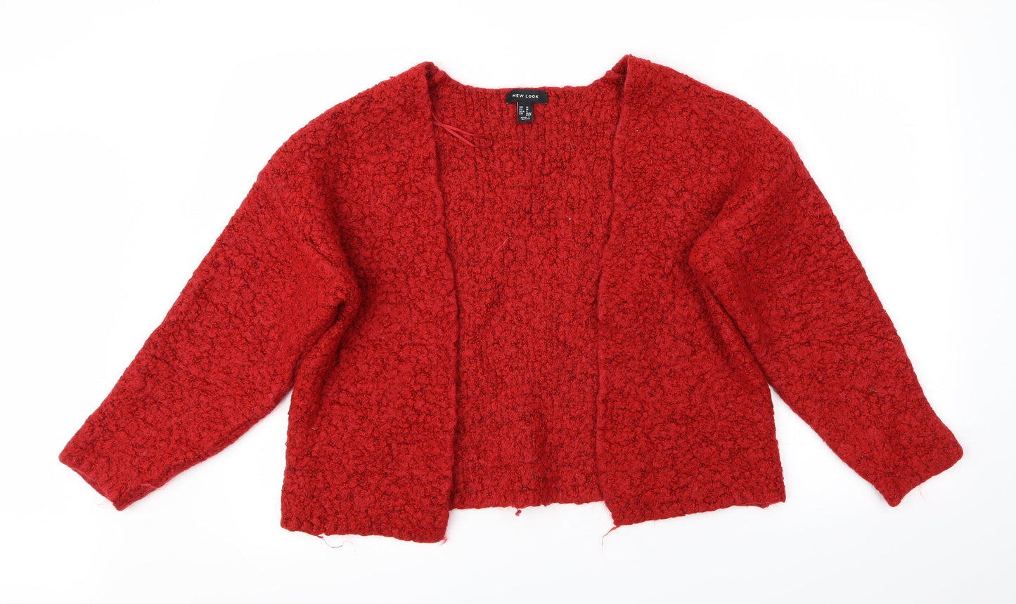 Womens UK Size M New Look Red Full Zip Jumper