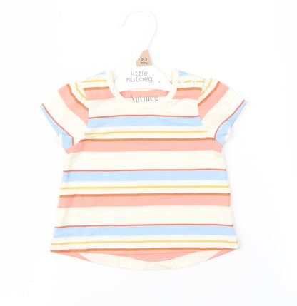 Nutmeg Baby Multicoloured Striped  Basic T-Shirt Size 0-3 Months