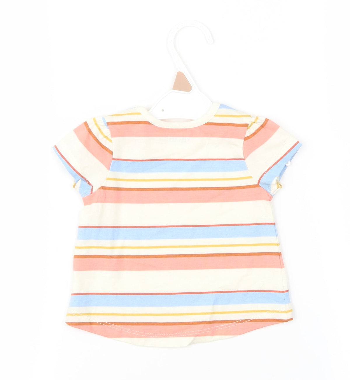 Nutmeg Baby Multicoloured Striped  Basic T-Shirt Size 0-3 Months