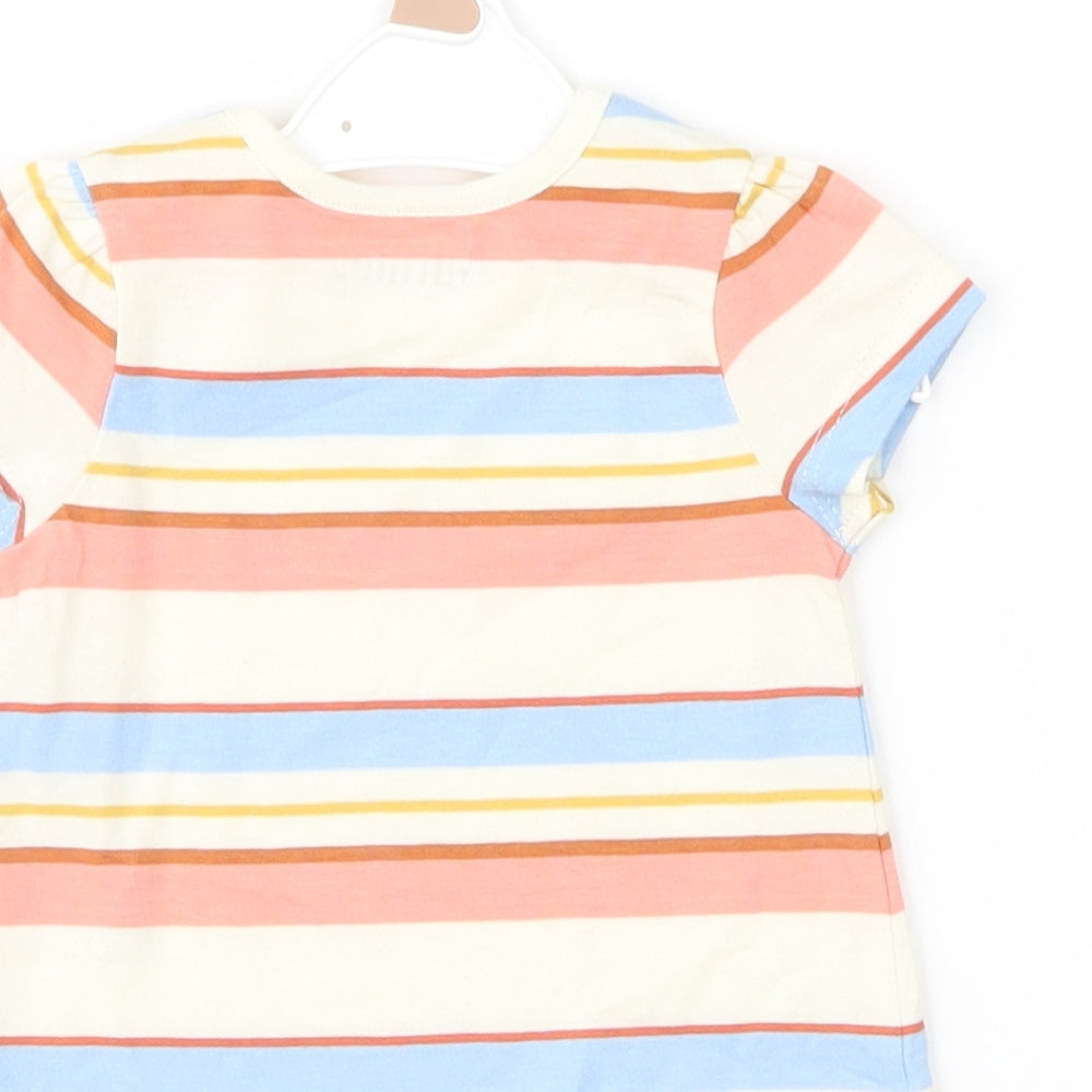 Nutmeg Baby Multicoloured Striped  Basic T-Shirt Size 0-3 Months
