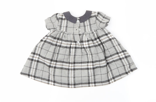 Preworn Girls Grey Check  A-Line
