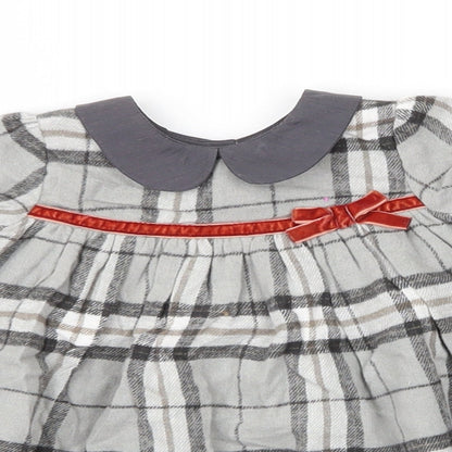 Preworn Girls Grey Check  A-Line