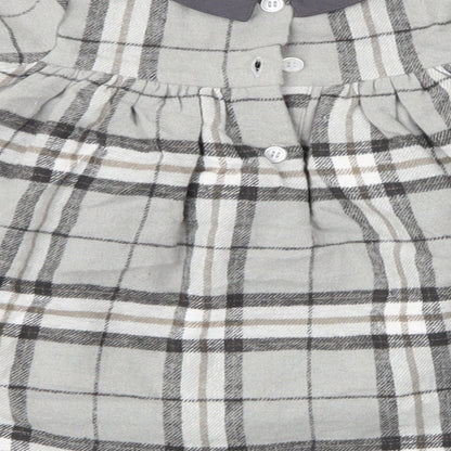 Preworn Girls Grey Check  A-Line