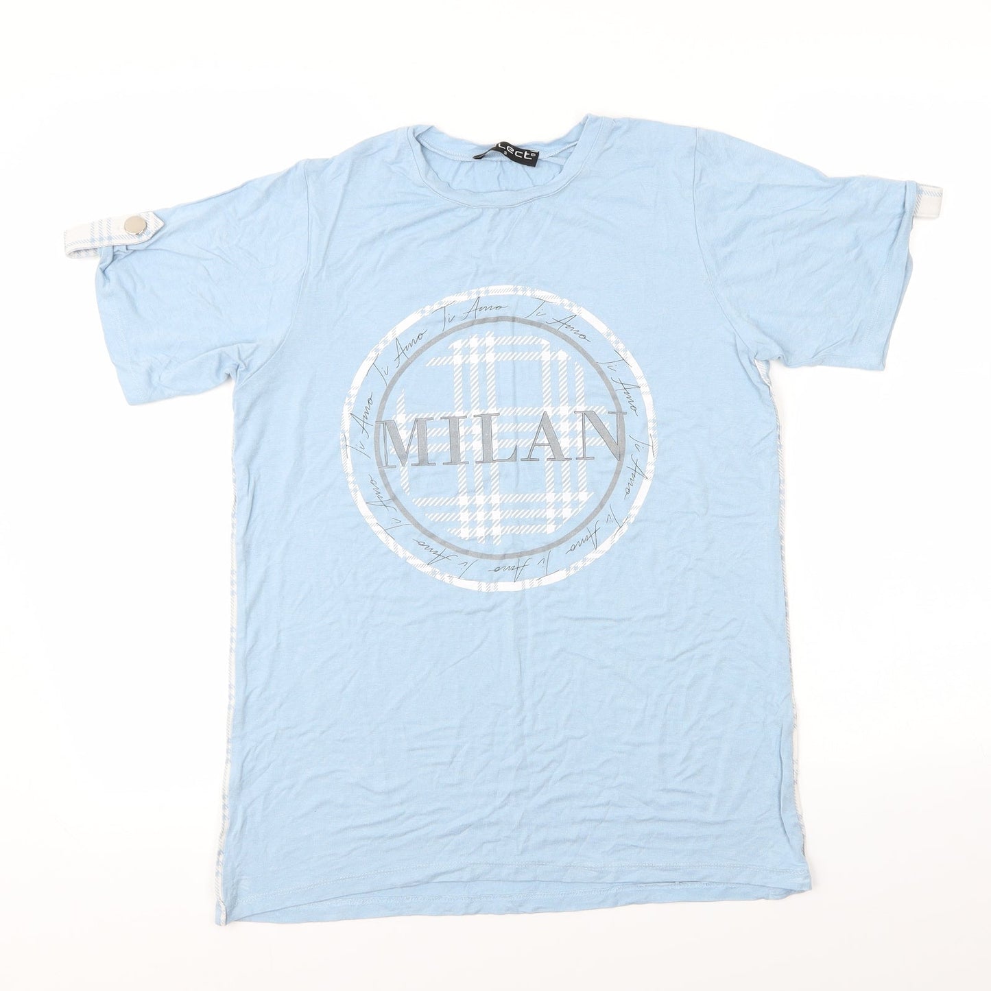 Womens UK Size S Select Blue Basic T-Shirt