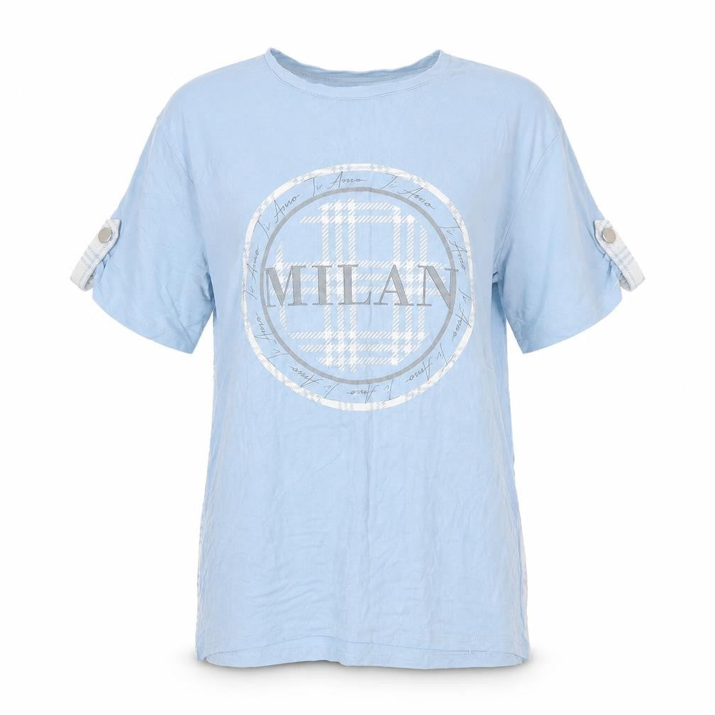 Womens UK Size S Select Blue Basic T-Shirt