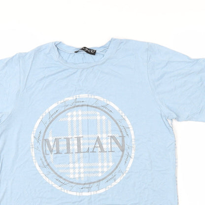 Womens UK Size S Select Blue Basic T-Shirt
