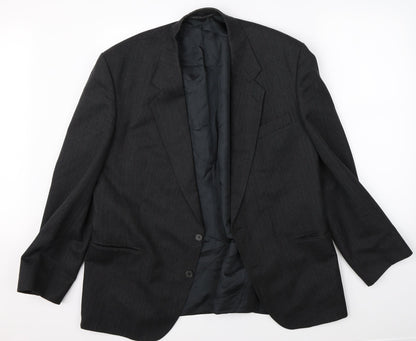 Mens UK Size 46 Preworn Regular Grey Suit Jacket