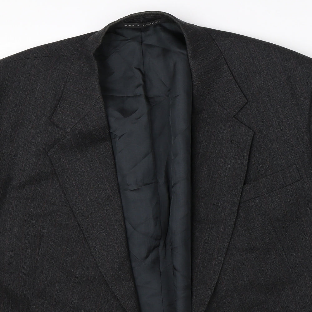 Mens UK Size 46 Preworn Regular Grey Suit Jacket