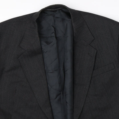 Mens UK Size 46 Preworn Regular Grey Suit Jacket