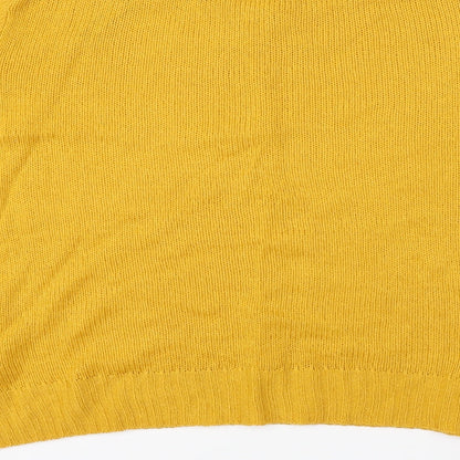 Womens UK Size L Divided Yellow Pullover Jumper