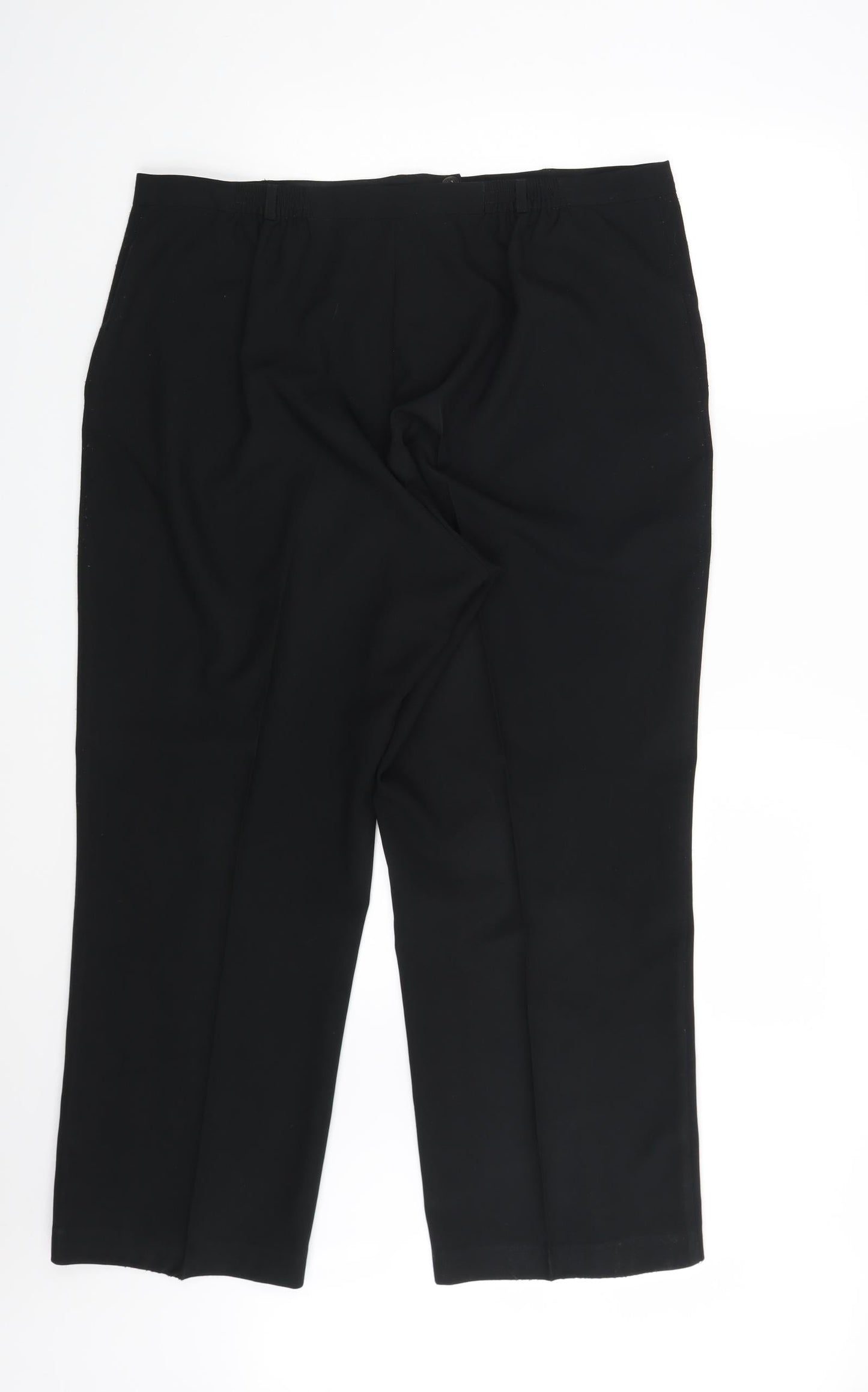 Womens UK Size 20 BHS Regular Fit Dress Pants Black Trousers