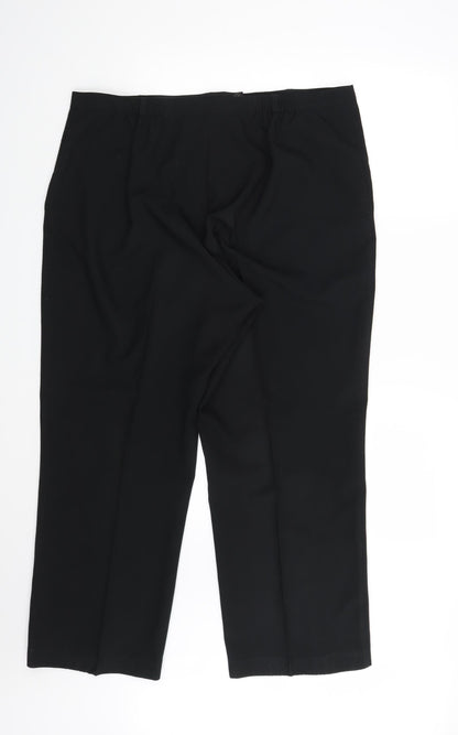 Womens UK Size 20 BHS Regular Fit Dress Pants Black Trousers