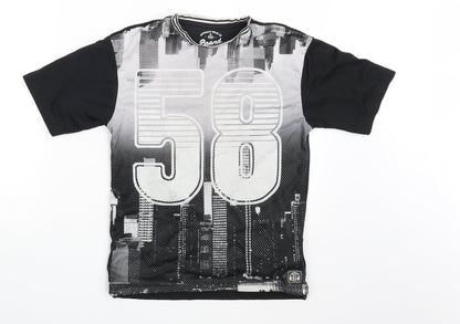F&F Boys Black   Basic T-Shirt Size 8-9 Years