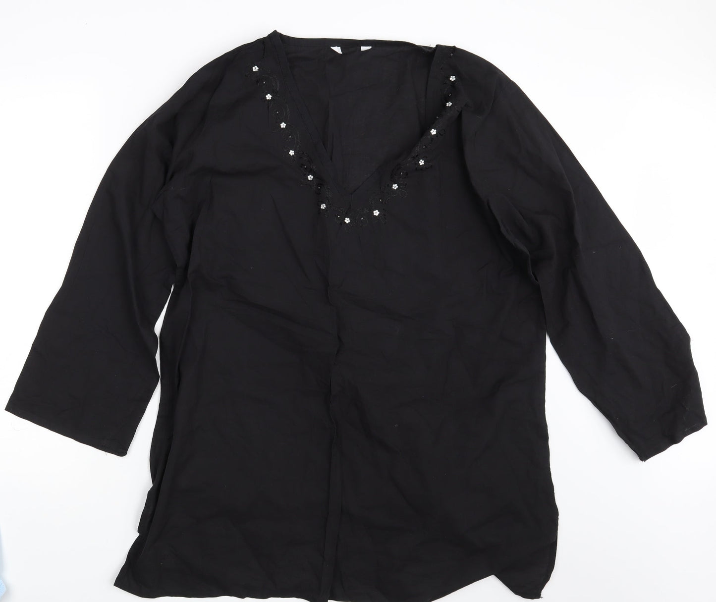 Grabal Alok Womens Black   Shirt Dress  Size L