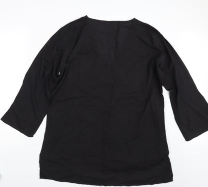 Grabal Alok Womens Black   Shirt Dress  Size L