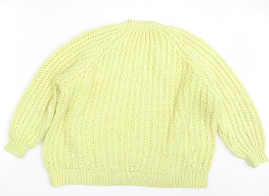 Dorothy Perkins Womens Yellow   Pullover Jumper Size L