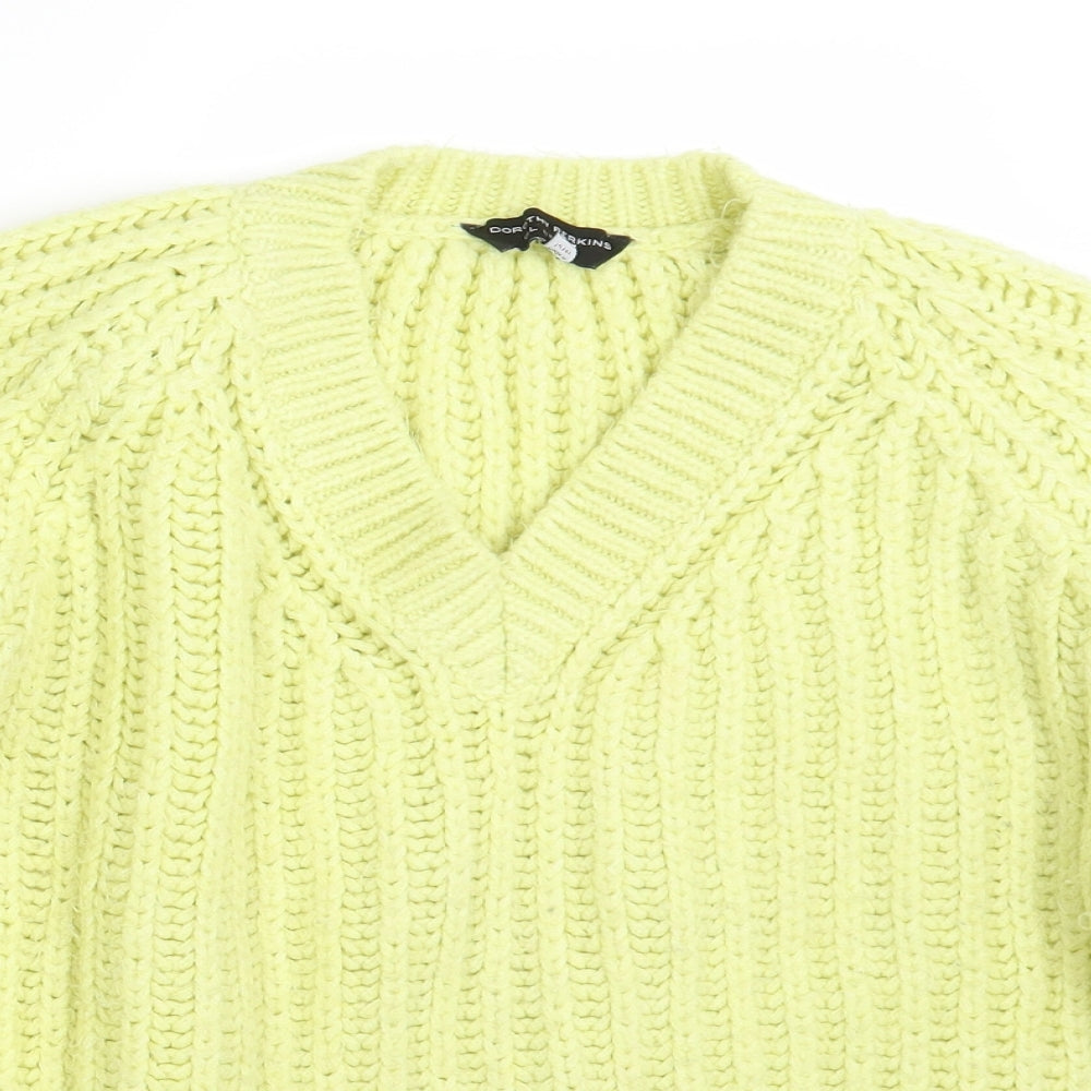 Dorothy Perkins Womens Yellow   Pullover Jumper Size L
