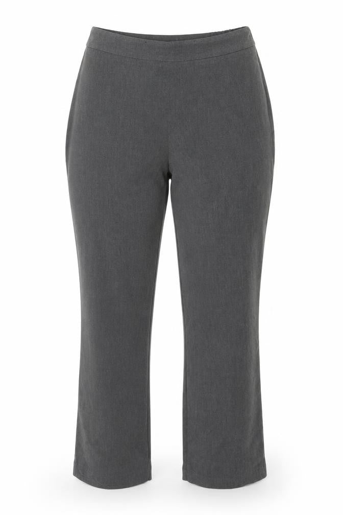 Womens UK Size 16 Isle Regular Fit Dress Pants Grey Trousers
