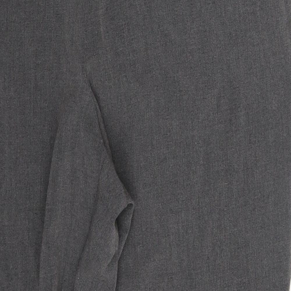 Womens UK Size 16 Isle Regular Fit Dress Pants Grey Trousers