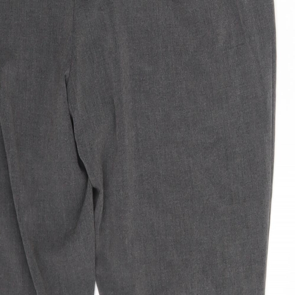 Womens UK Size 16 Isle Regular Fit Dress Pants Grey Trousers