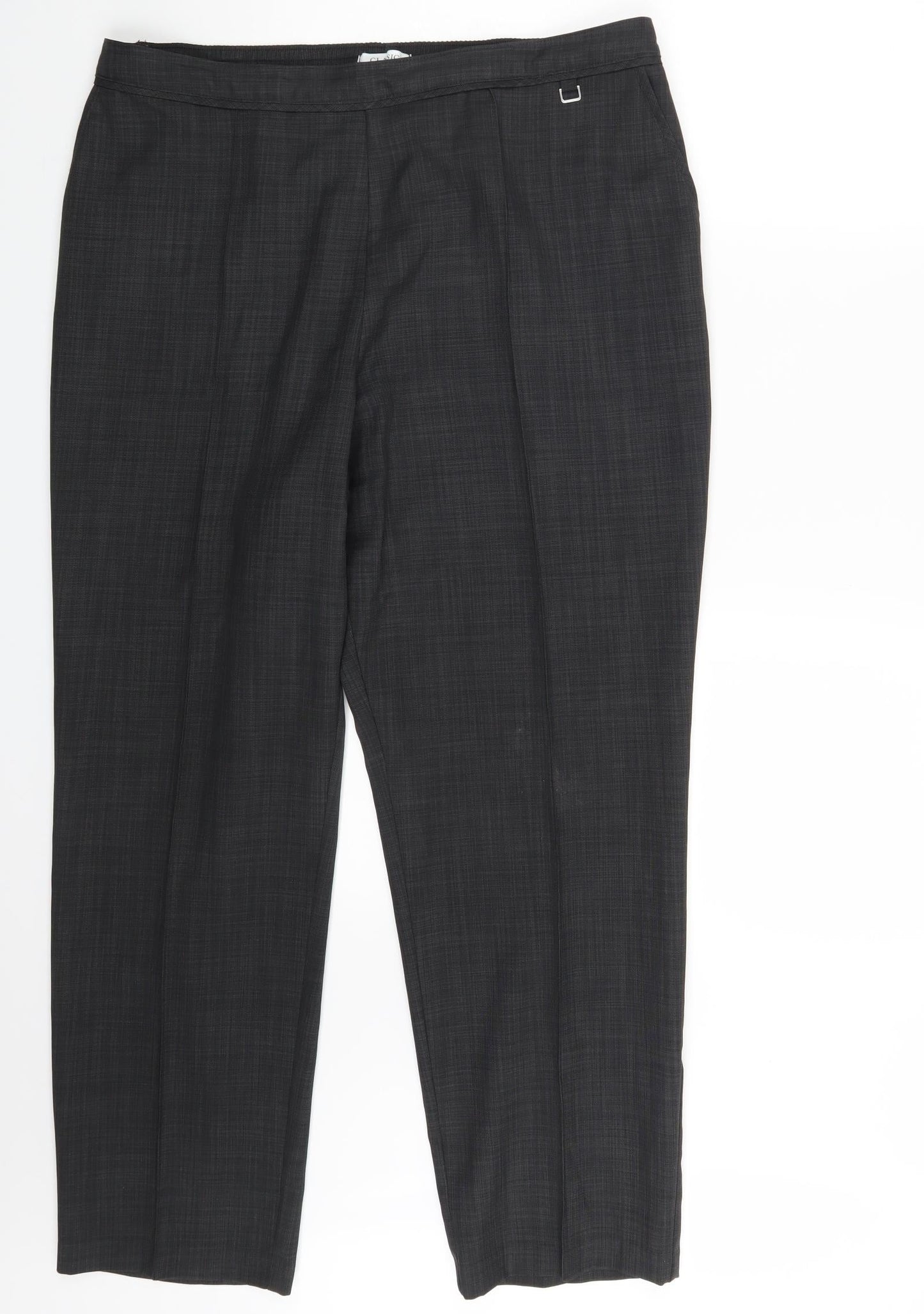 Classic Womens Grey   Dress Pants Trousers Size 18 L27 in