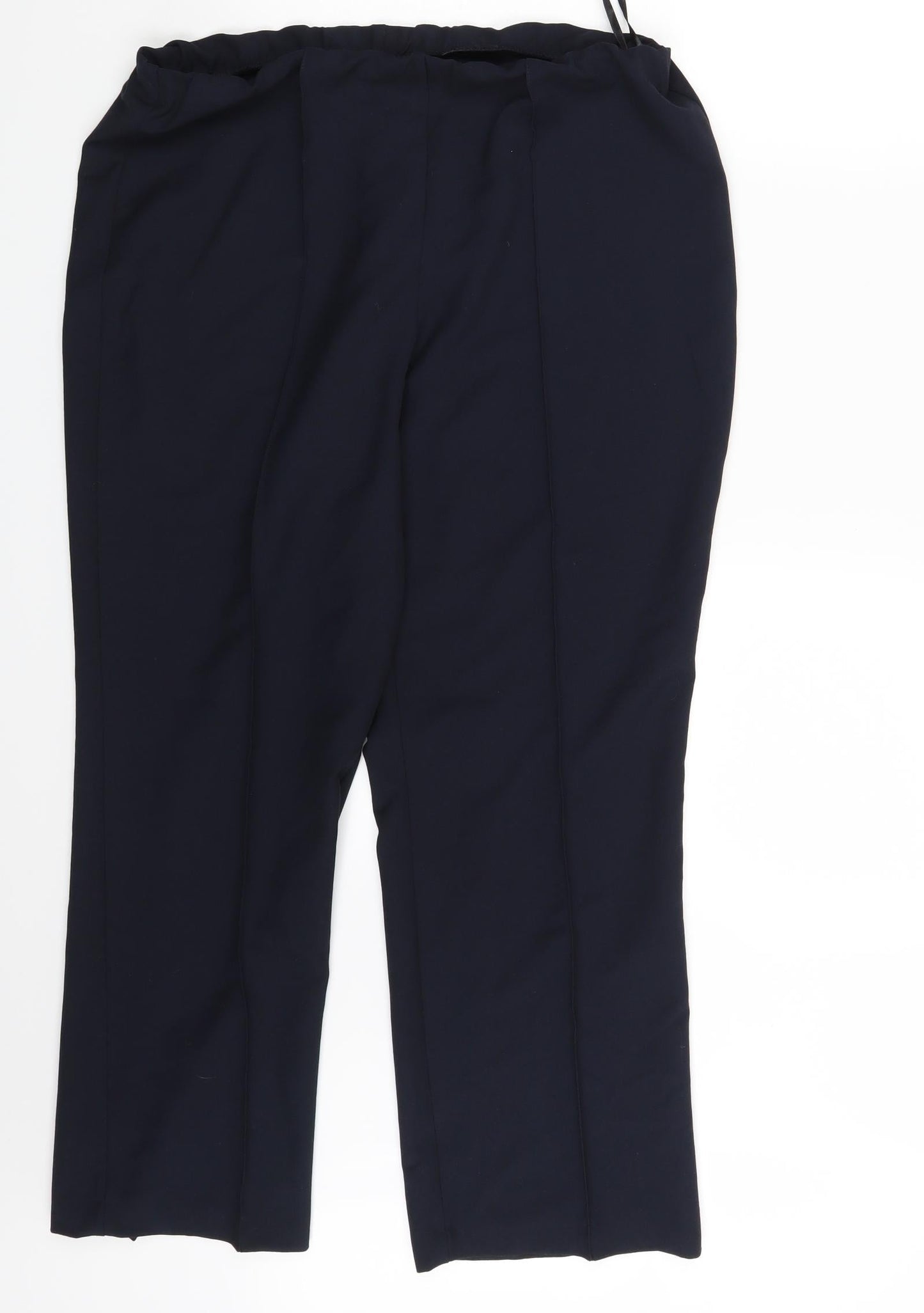 Womens UK Size 16 Straight LeG Regular Fit Dress Pants Blue Trousers