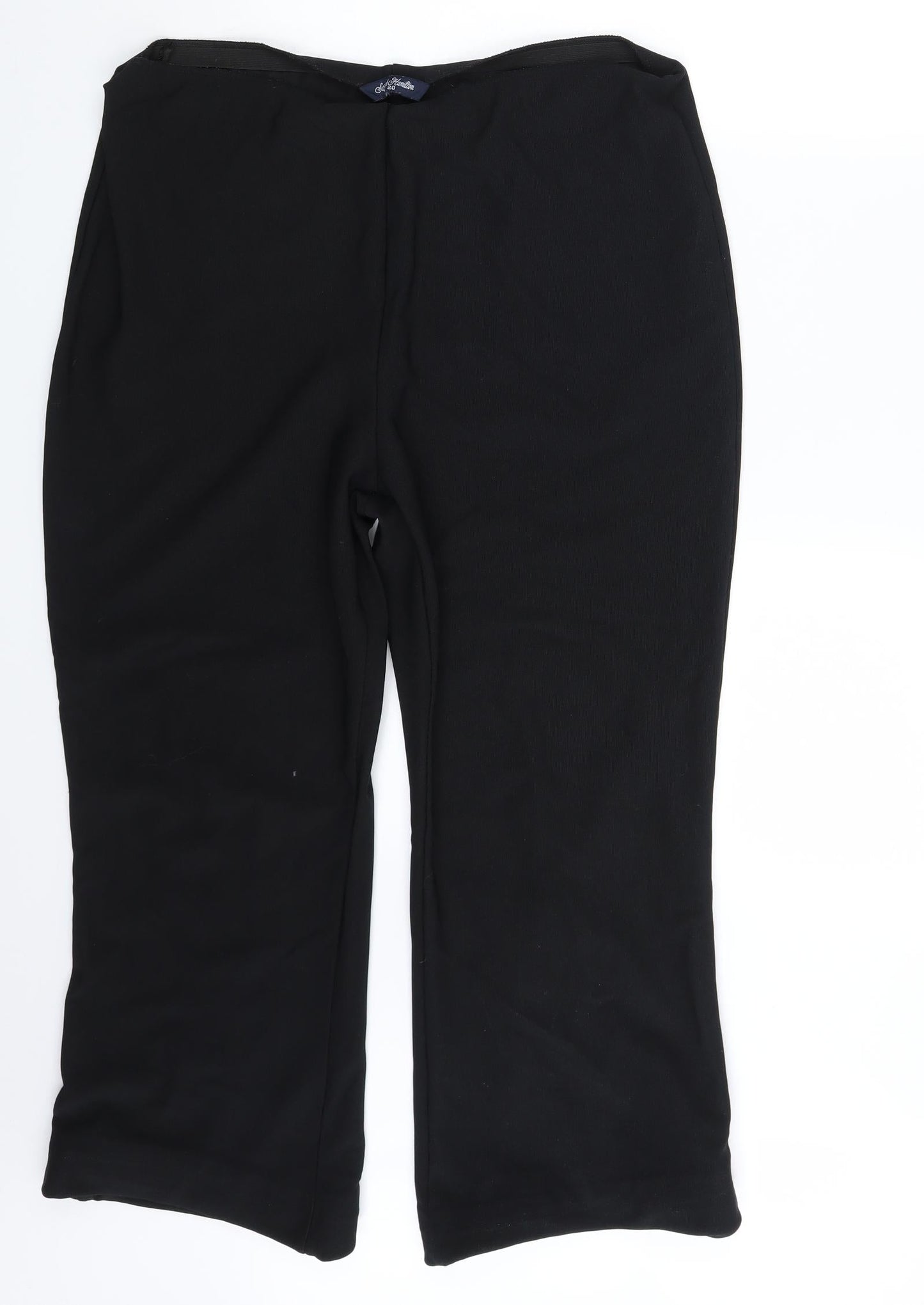 Womens UK Size 20 Sarah Hamilton Regular Fit Sweatpants Black Trousers