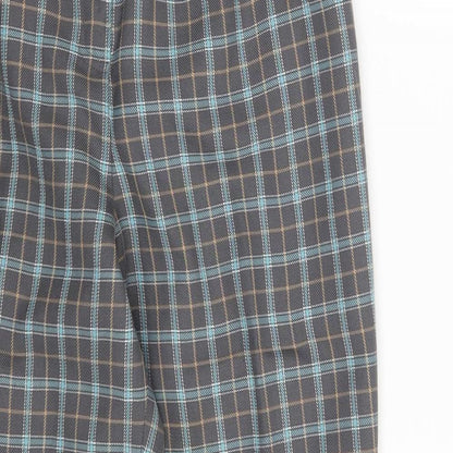 Womens UK Size One Size Preworn Regular Fit Dress Pants Grey Trousers