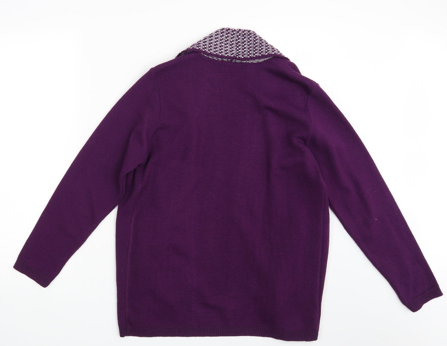 Womens UK Size M ME Purple Cardigan Jumper