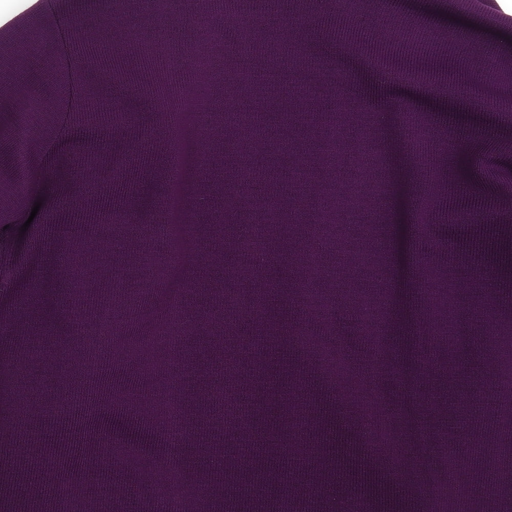 Womens UK Size M ME Purple Cardigan Jumper