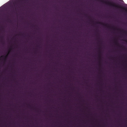 Womens UK Size M ME Purple Cardigan Jumper