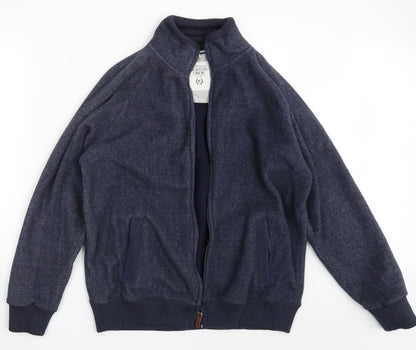 Boston Crew Mens Blue   Full Zip Jumper Size M