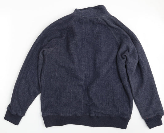 Boston Crew Mens Blue   Full Zip Jumper Size M