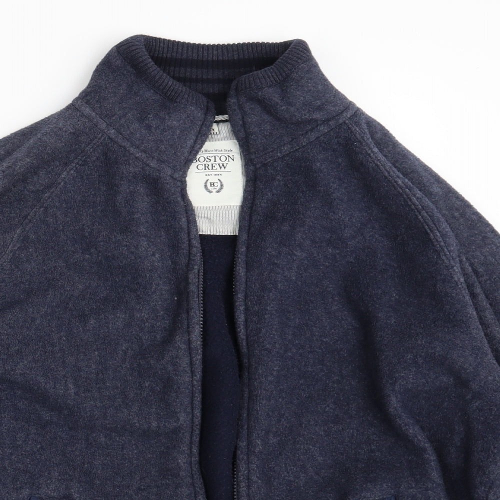 Boston Crew Mens Blue   Full Zip Jumper Size M