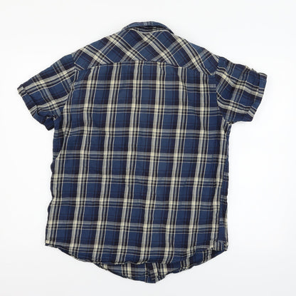 Mens UK Size M Just Jeans Blue  Button-Up Short Sleeve Casual Shirt