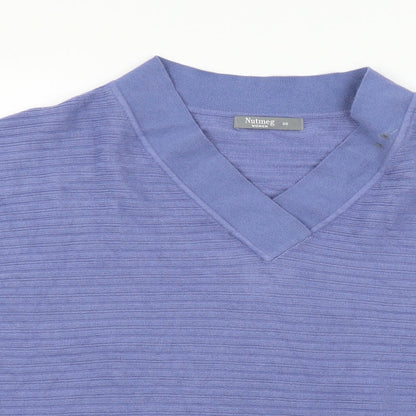 Nutmeg Womens Blue  Knit Pullover Jumper Size 20