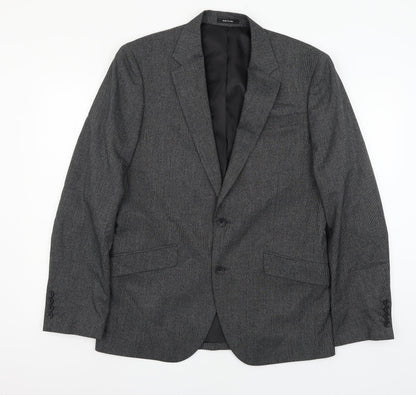 Mens UK Size L Cedar Wood State Regular Grey Suit Jacket