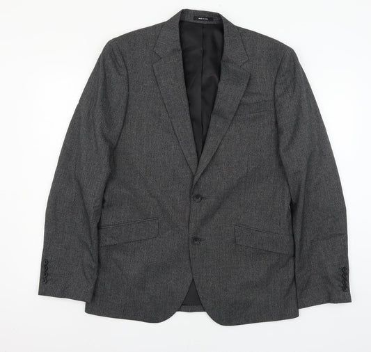 Mens UK Size L Cedar Wood State Regular Grey Suit Jacket