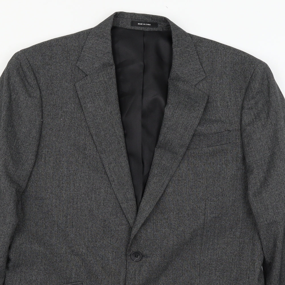 Mens UK Size L Cedar Wood State Regular Grey Suit Jacket