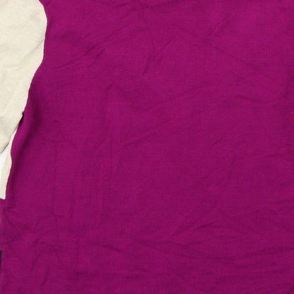 CC Womens Purple Geometric Knit Pullover Jumper Size M