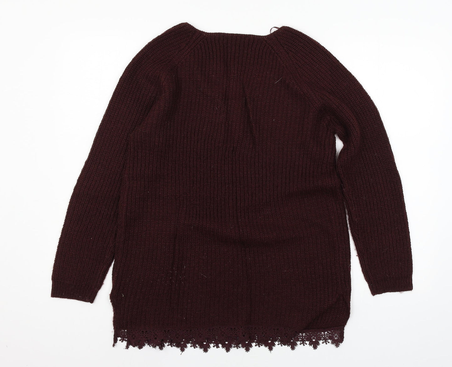 Dorothy Perkins Womens Purple  Knit Pullover Jumper Size 10