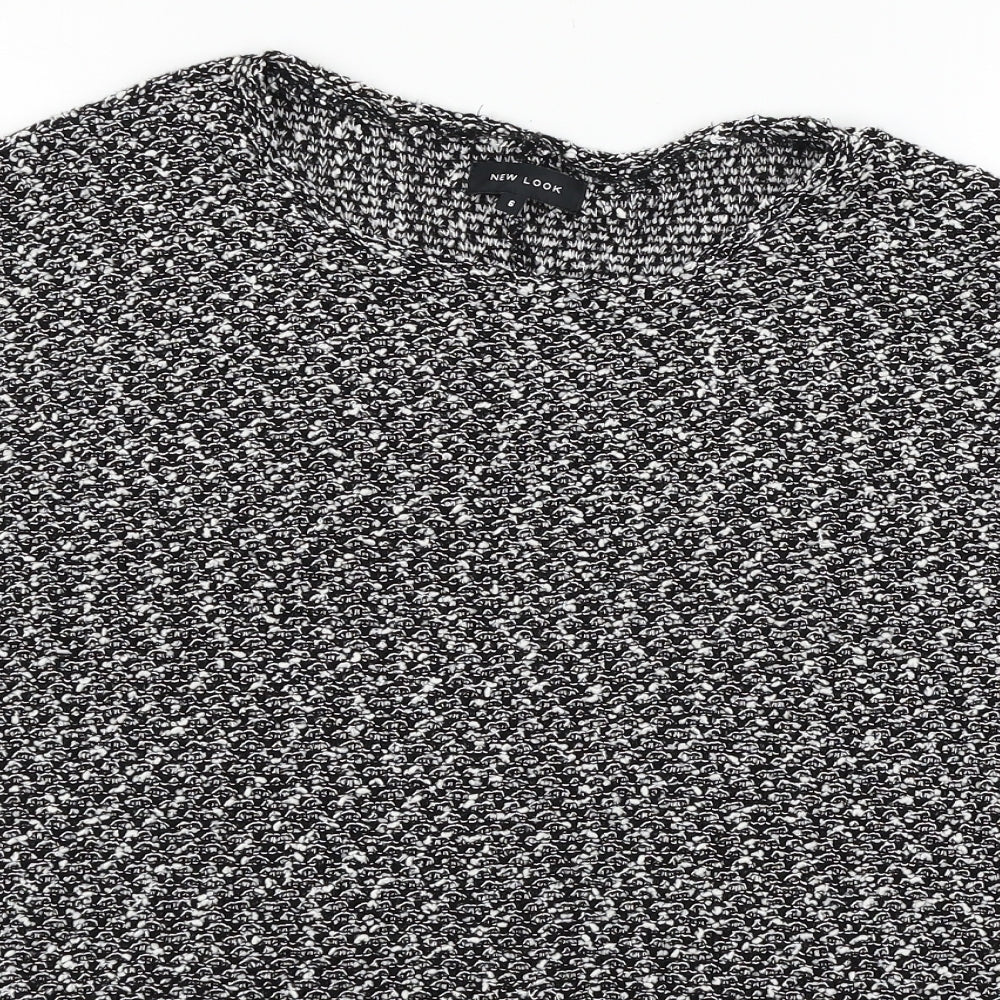 New Look Womens Black  Jersey Basic T-Shirt Size 6